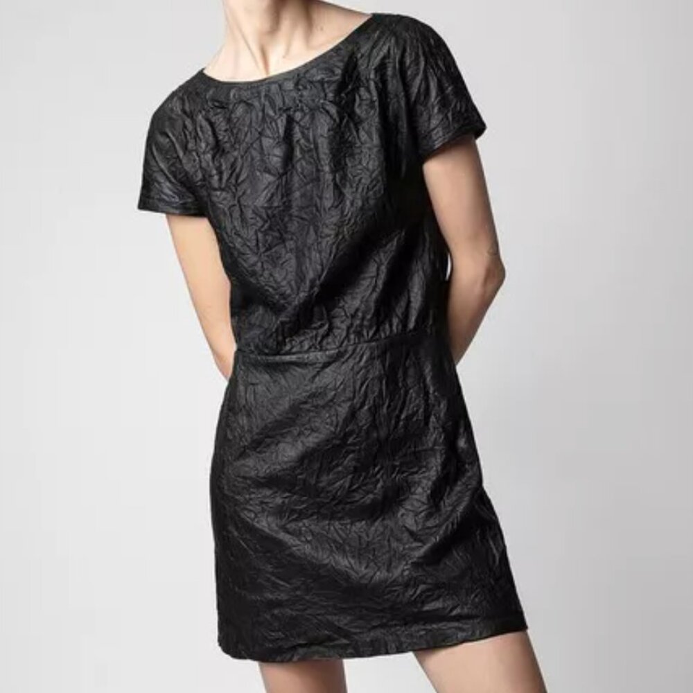 Zadig & Voltaire Leather Dress (Rexa Cuir Froisse)